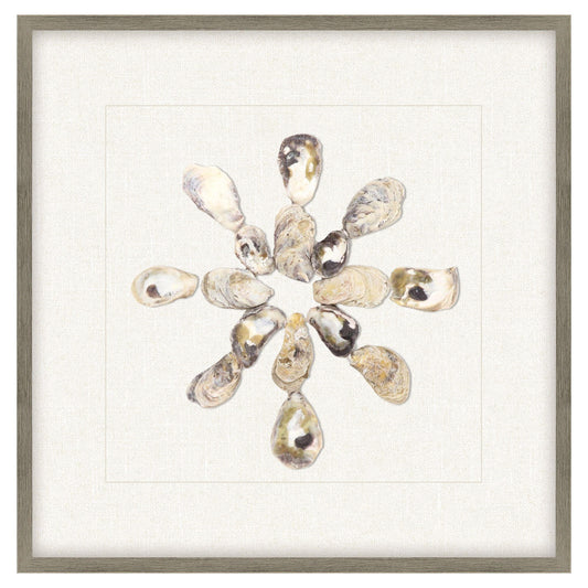 Oyster Shell Beige Framed Wall Art