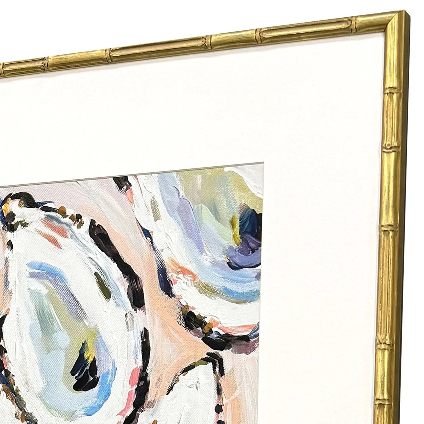 Oyster Shells Wood Blue Framed Wall Art 2PC