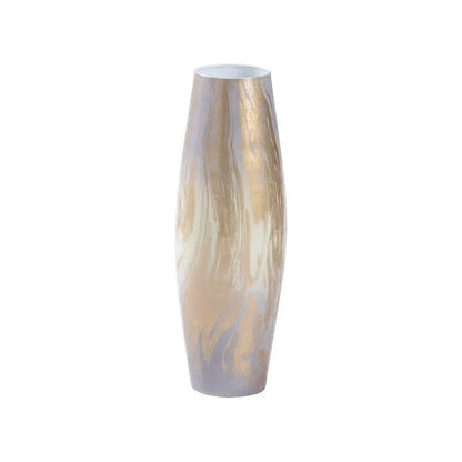 Oyster Swirl Enameled Vase - LOOMLAN - Wildwood - Vases & Jars