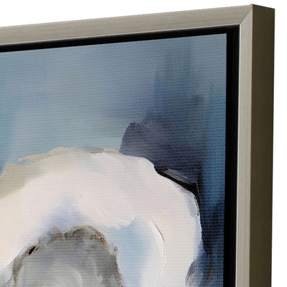 Oysters Silver Floater Frame Canvas Art