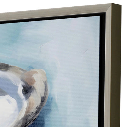 Oysters Silver Floater Frame Canvas Art