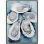 Oysters Silver Floater Frame Canvas Art