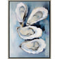 Oysters Silver Floater Frame Canvas Art