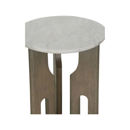 Pablo Marble Top Round Drinks Table - LOOMLAN - Wildwood - Side Tables