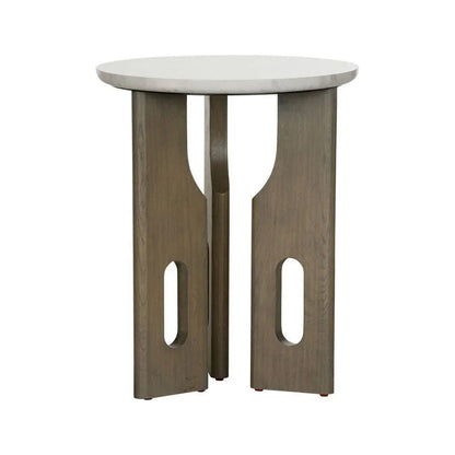 Pablo Marble Top Round Drinks Table - LOOMLAN - Wildwood - Side Tables