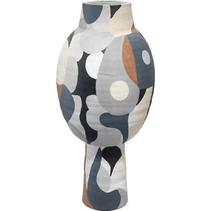 Pablo Multicolor Grey Tone Ceramic Vase
