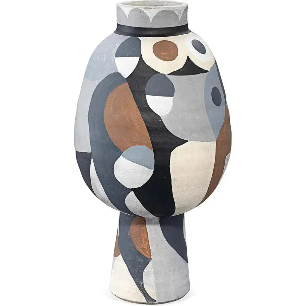 Pablo Multicolor Grey Tone Ceramic Vase