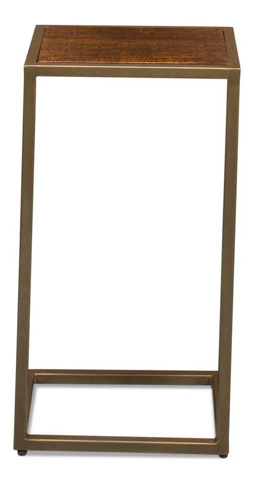 Pablon Iron Framed Rectangular End Table - LOOMLAN - Sarreid - Side Tables