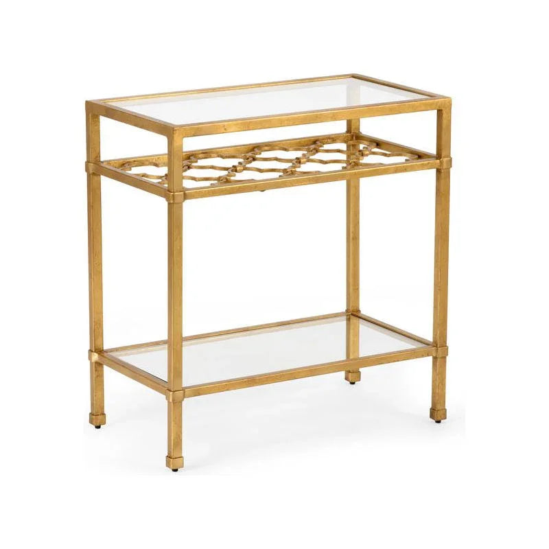 Pacific Coast Metalic Gold Framed Side Table - LOOMLAN - Chelsea House - Side Tables