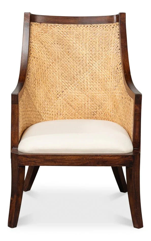 Pacora Wooden Brown Lounge Chair - LOOMLAN - Sarreid - Club Chairs