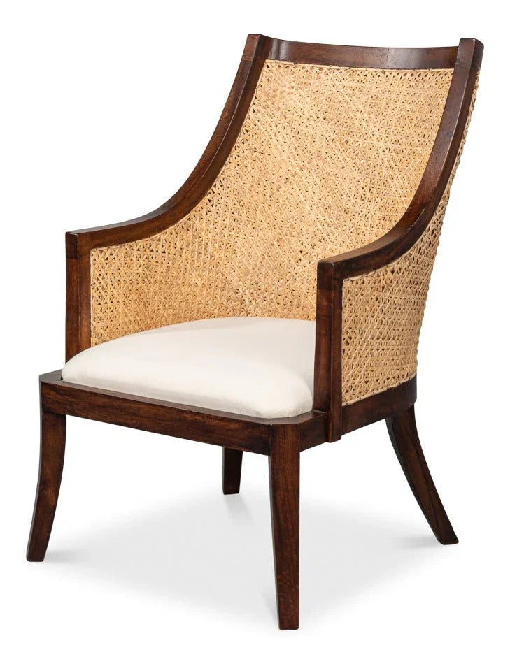 Pacora Wooden Brown Lounge Chair - LOOMLAN - Sarreid - Club Chairs