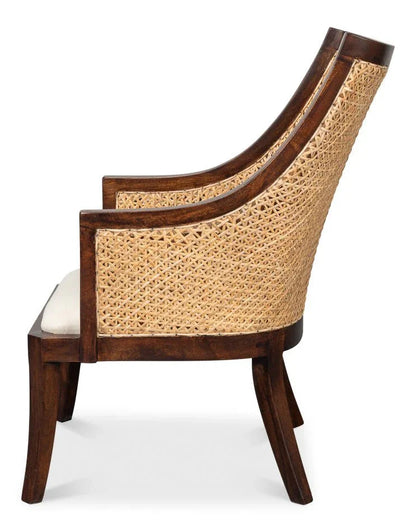 Pacora Wooden Brown Lounge Chair - LOOMLAN - Sarreid - Club Chairs