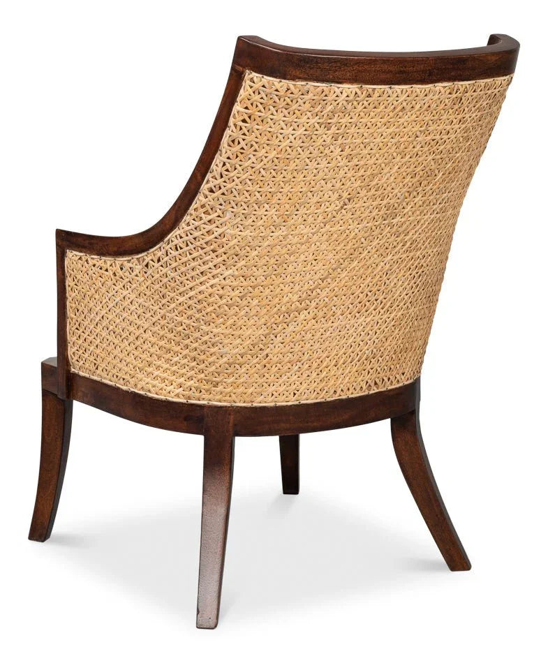 Pacora Wooden Brown Lounge Chair - LOOMLAN - Sarreid - Club Chairs