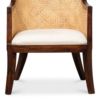Pacora Wooden Brown Lounge Chair - LOOMLAN - Sarreid - Club Chairs