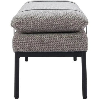 Padd Wood and Steel Grey Bench - LOOMLAN - Zuo Modern - Bedroom Benches