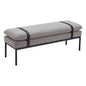 Padd Wood and Steel Grey Bench - LOOMLAN - Zuo Modern - Bedroom Benches