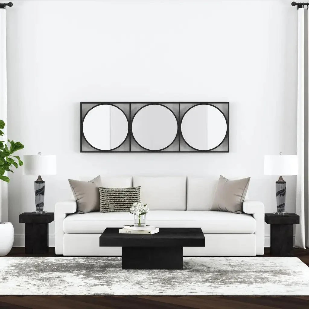 Padula Wood Black Square Cocktail Table - LOOMLAN - Bassett Mirror - Coffee Tables