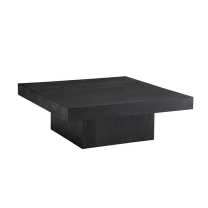 Padula Wood Black Square Cocktail Table - LOOMLAN - Bassett Mirror - Coffee Tables