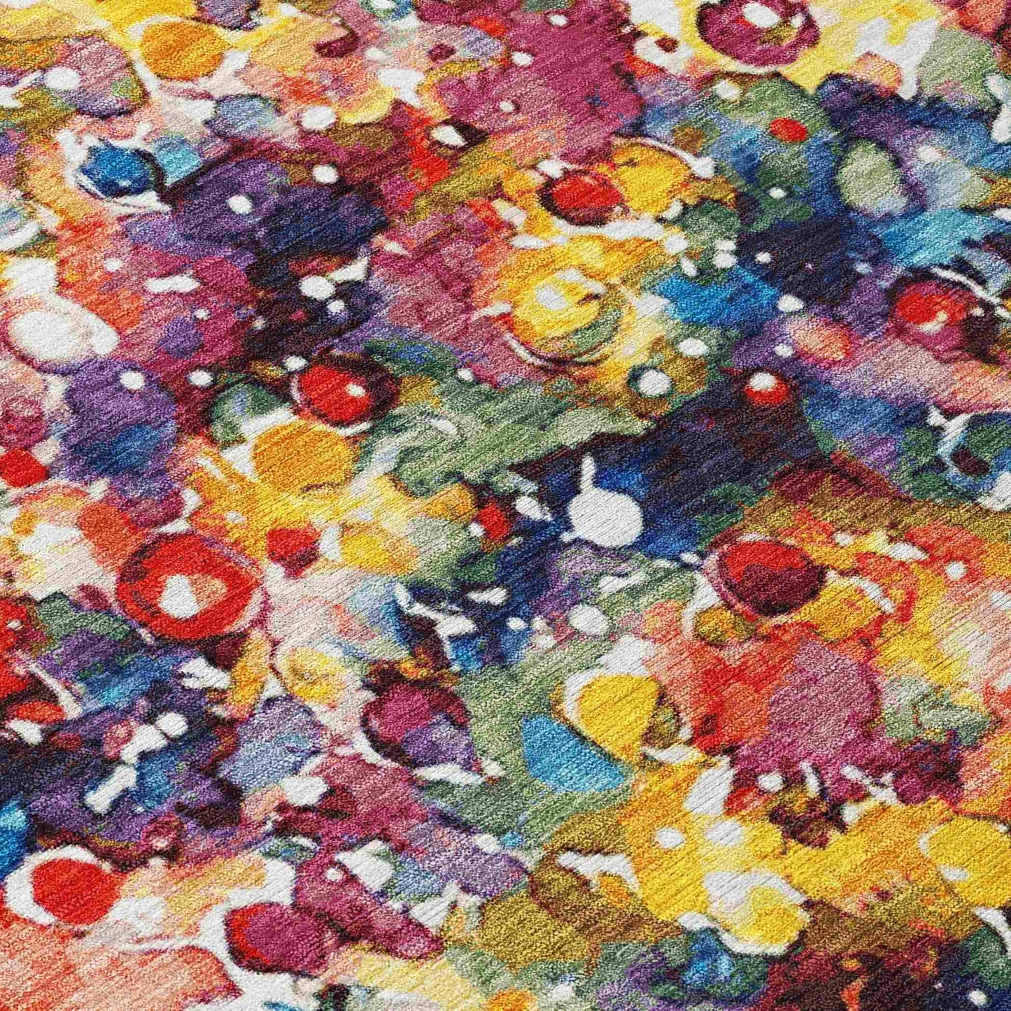 Paelain Blue Washable Indoor-Outdoor Rug