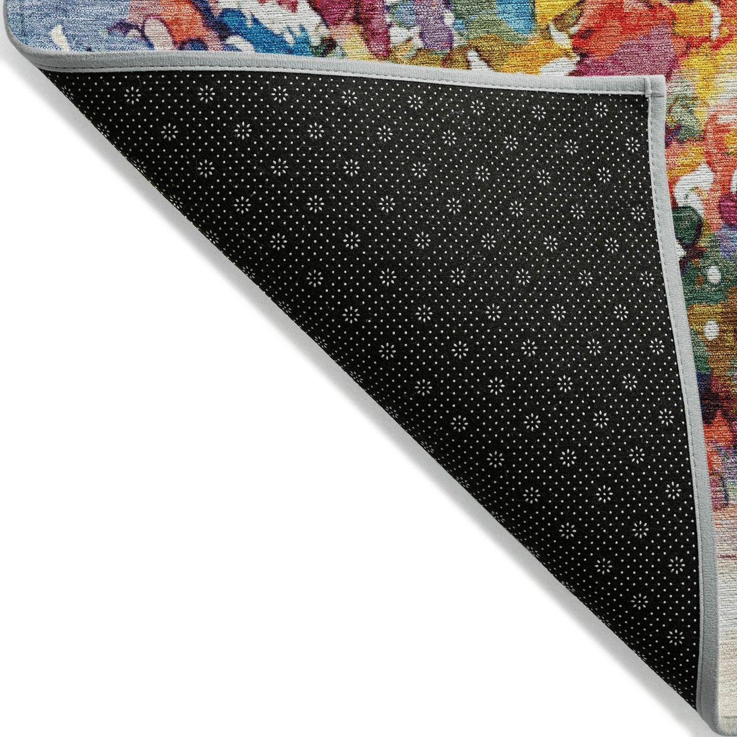 Paelain Blue Washable Indoor-Outdoor Rug