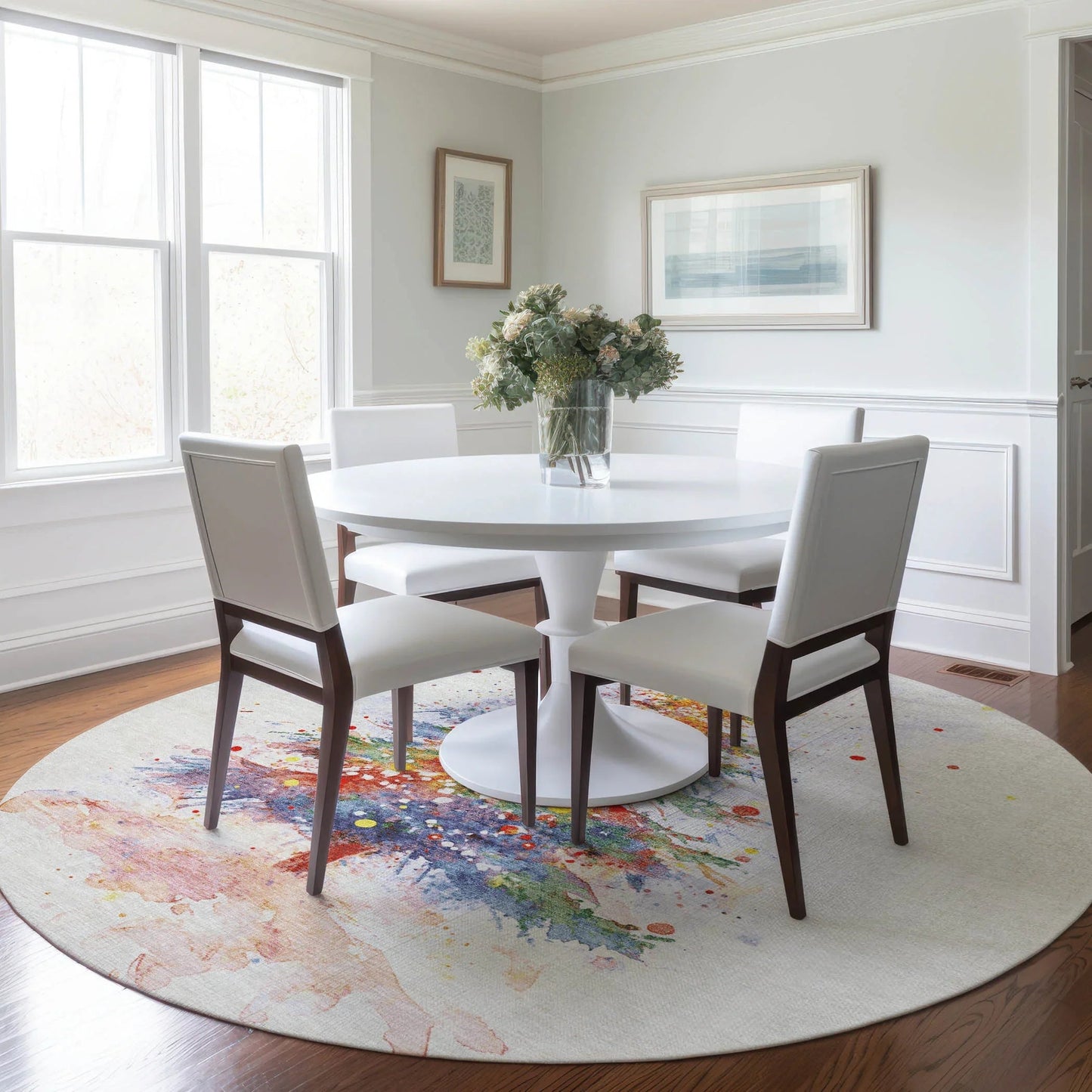 Paelaris Ivory Washable Indoor-Outdoor Rug