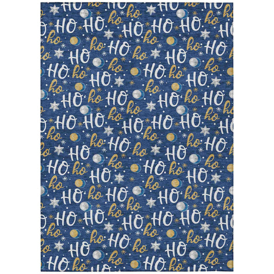 Paelien Blue Washable Indoor-Outdoor Rug