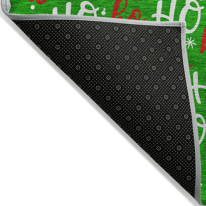 Paelien Green Washable Indoor-Outdoor Rug