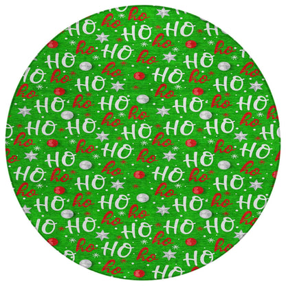 Paelien Green Washable Indoor-Outdoor Rug