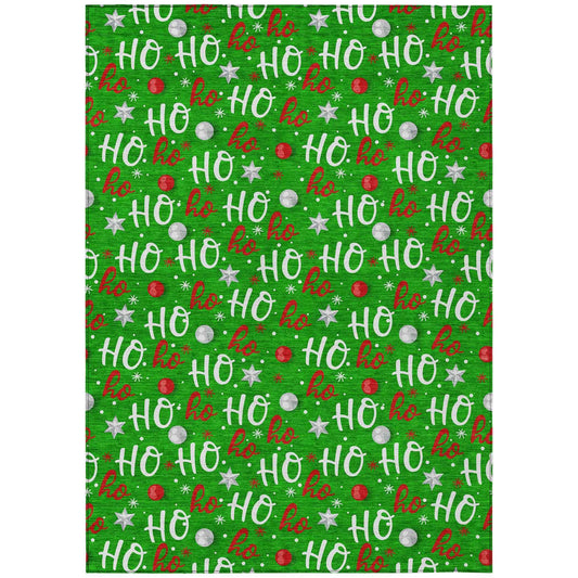 Paelien Green Washable Indoor-Outdoor Rug