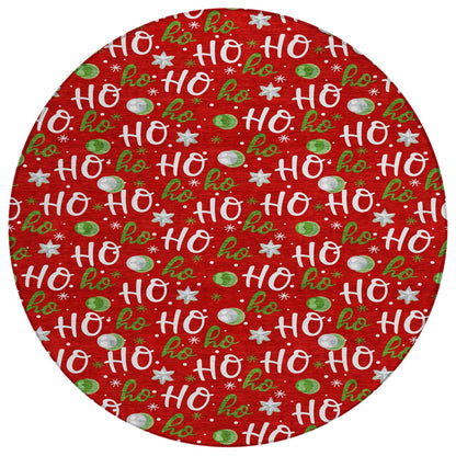 Paelien Red Washable Indoor-Outdoor Rug