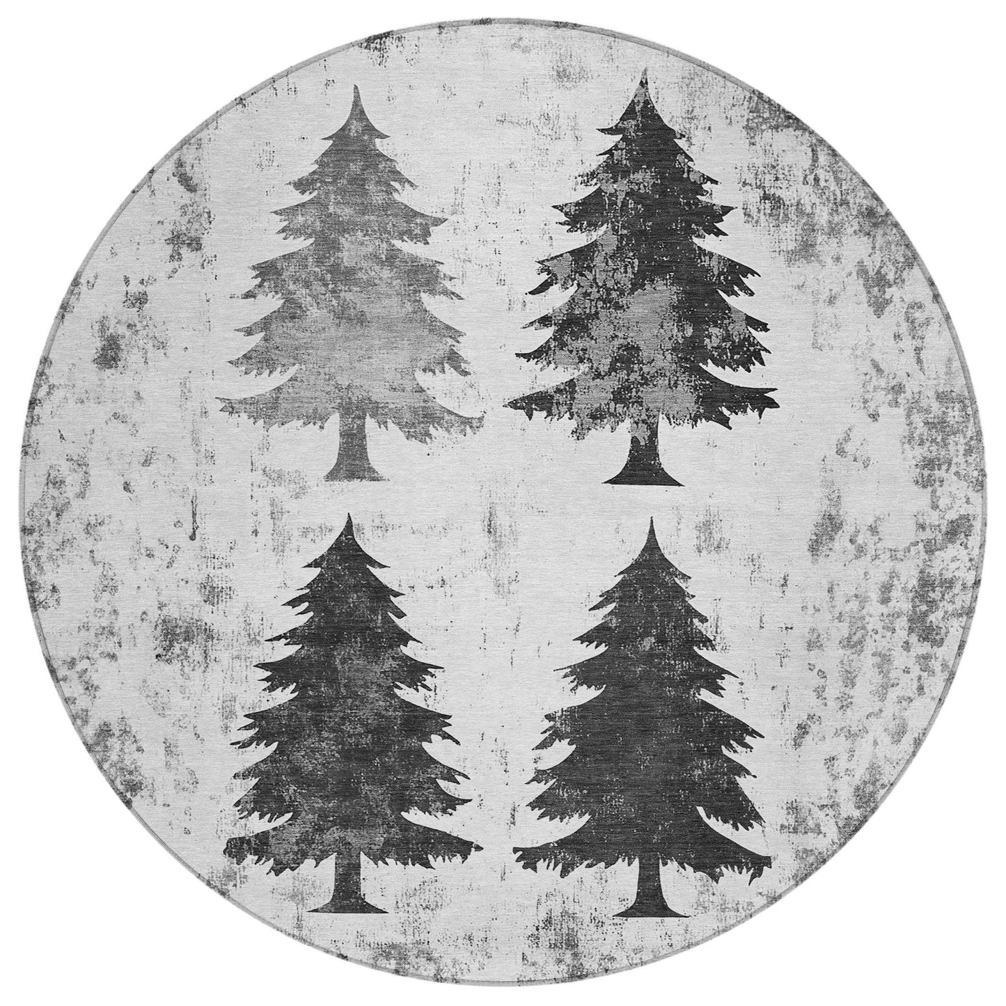 Paelion Gray Washable Indoor-Outdoor Rug