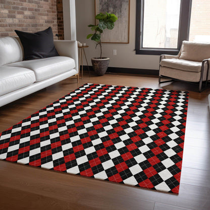 Paelira Black Washable Indoor-Outdoor Rug