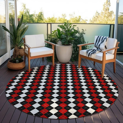 Paelira Black Washable Indoor-Outdoor Rug