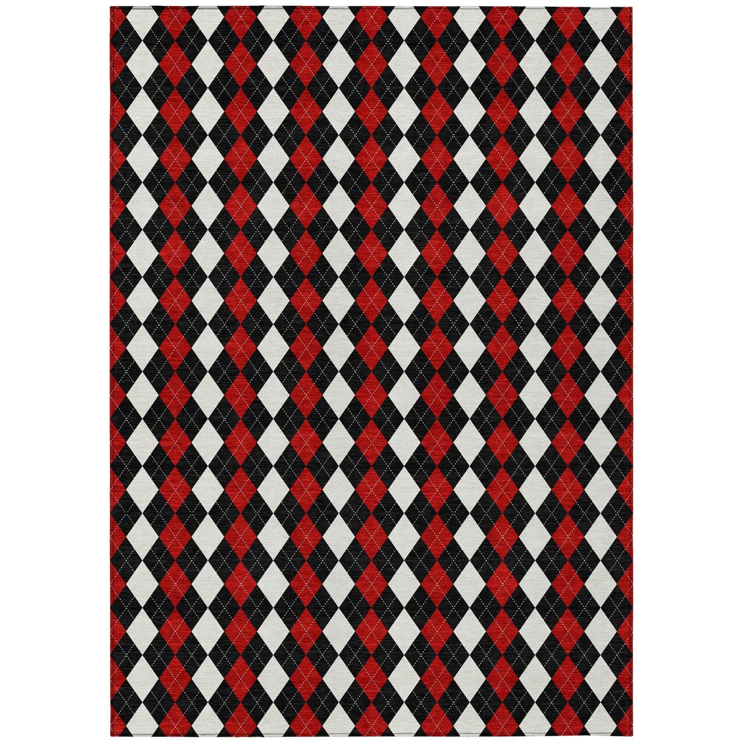 Paelira Black Washable Indoor-Outdoor Rug