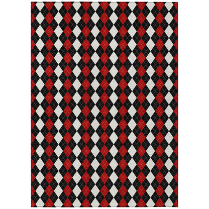 Paelira Black Washable Indoor-Outdoor Rug