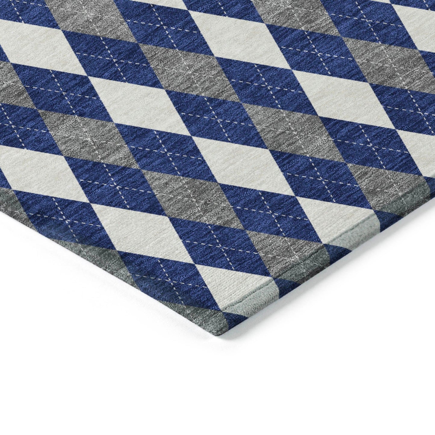 Paelira Blue Washable Indoor-Outdoor Rug