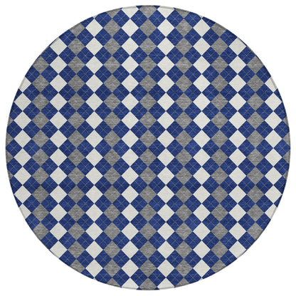 Paelira Blue Washable Indoor-Outdoor Rug