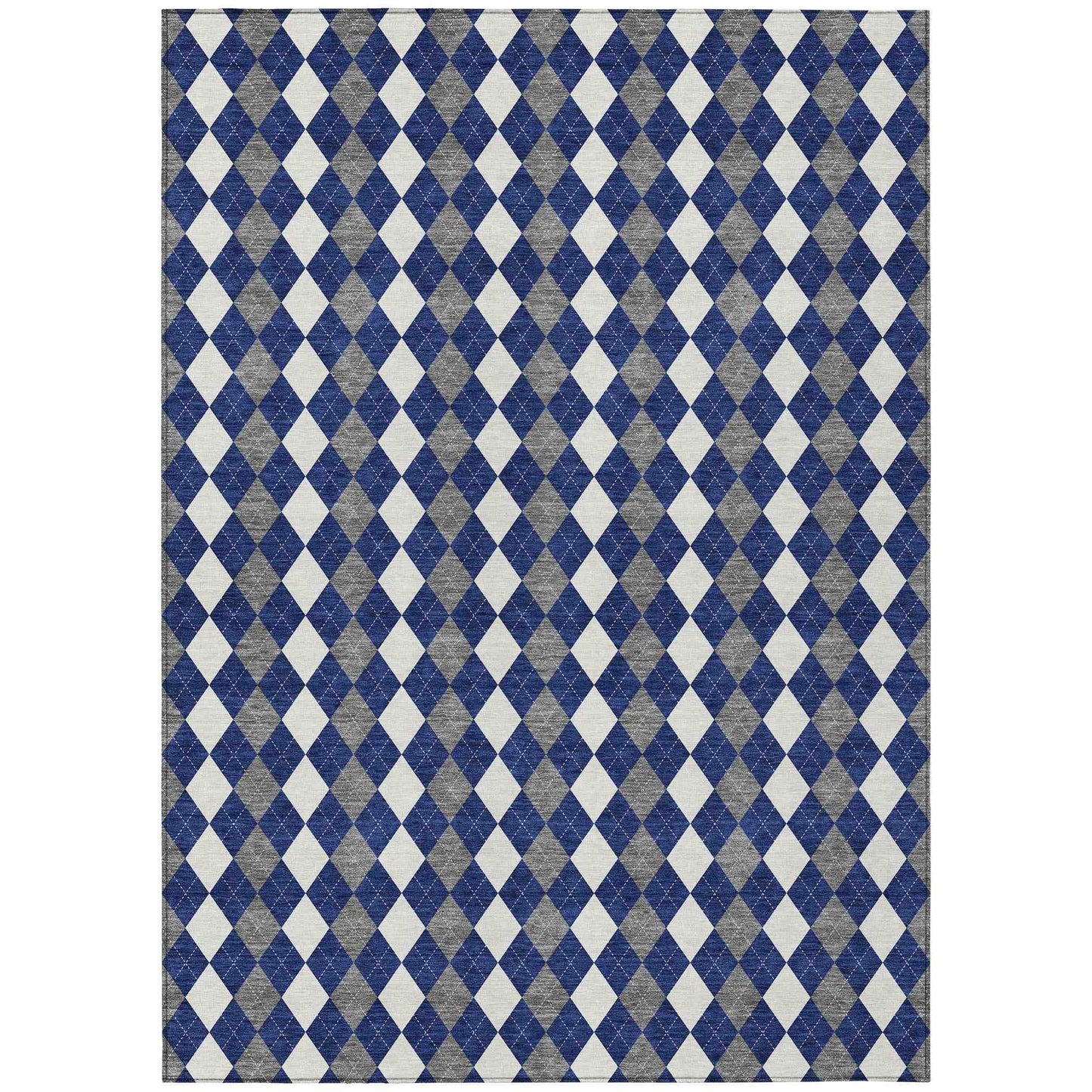 Paelira Blue Washable Indoor-Outdoor Rug