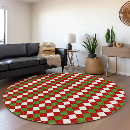 Paelira Red Washable Indoor-Outdoor Rug