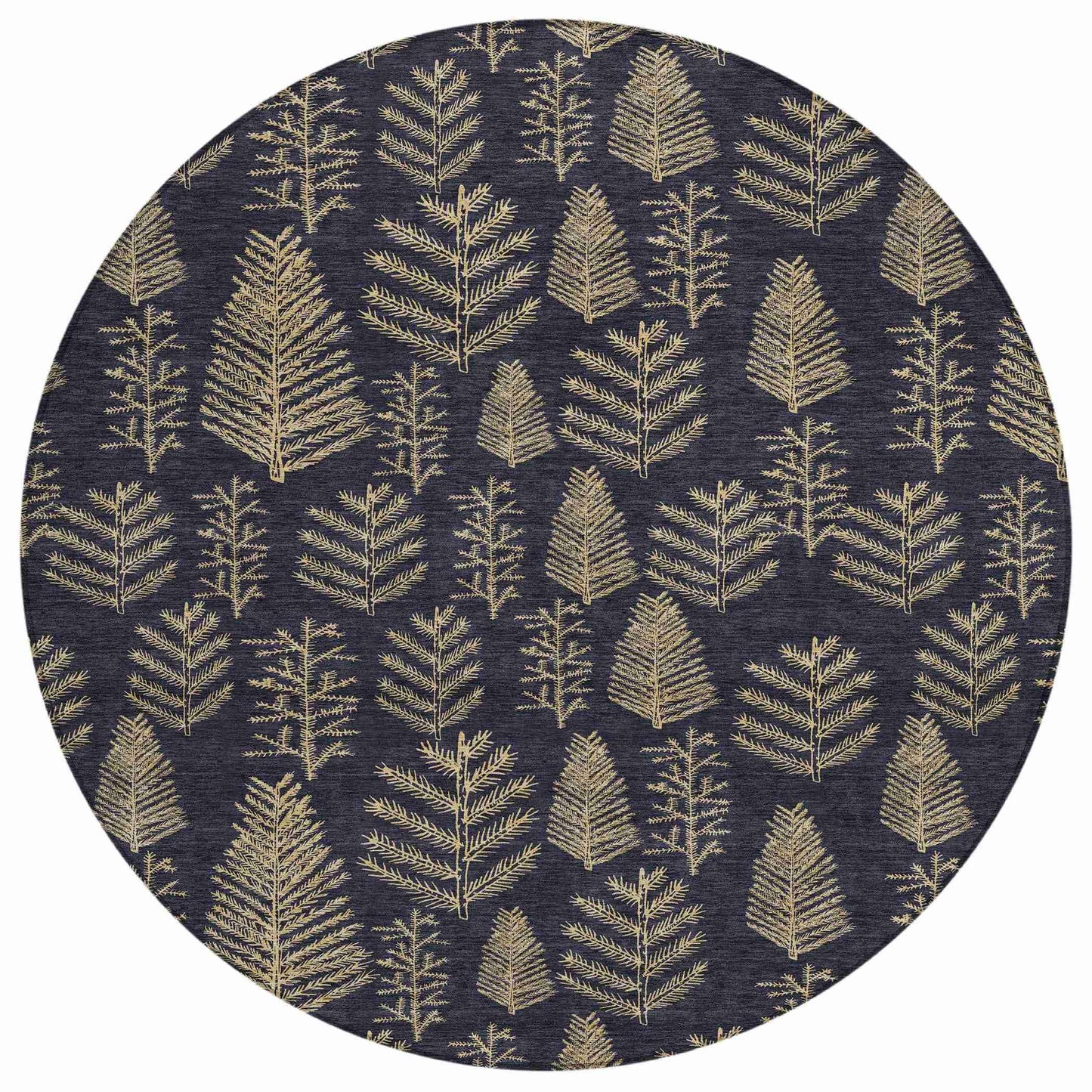 Paelius Black Washable Indoor-Outdoor Rug