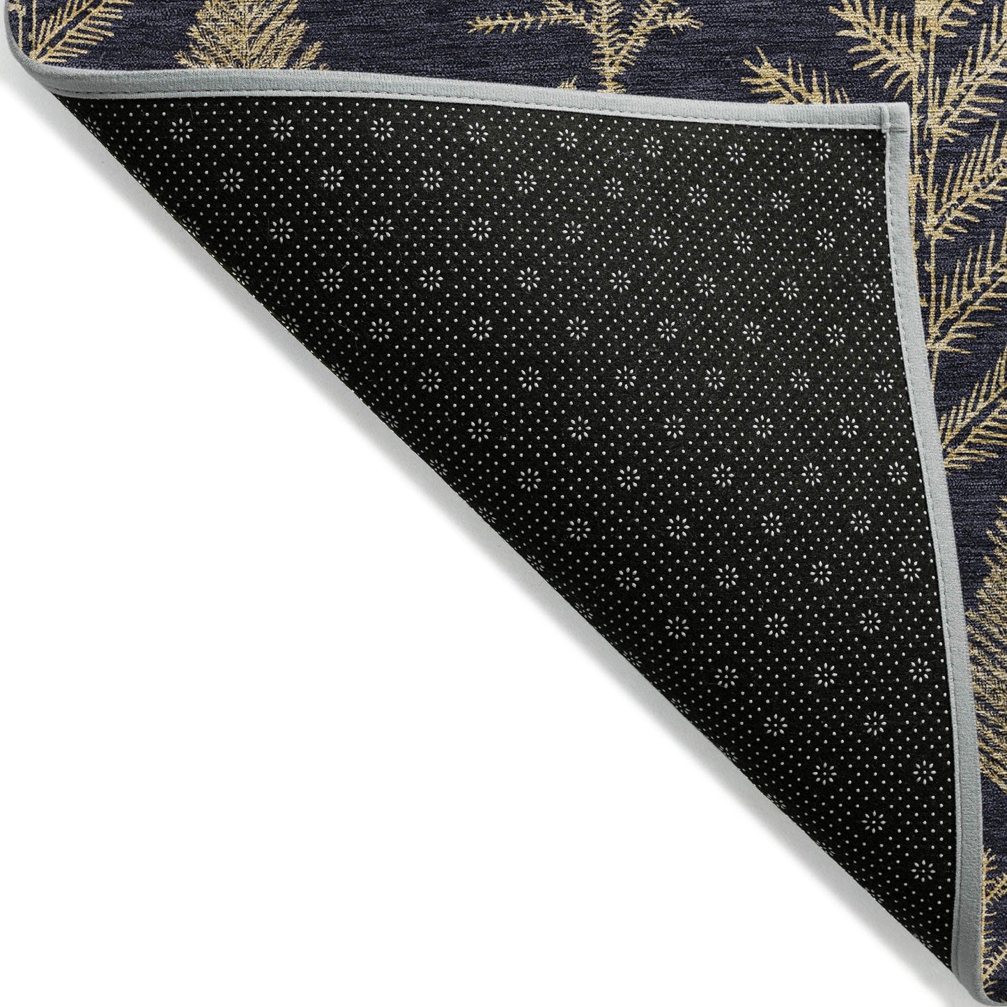 Paelius Black Washable Indoor-Outdoor Rug