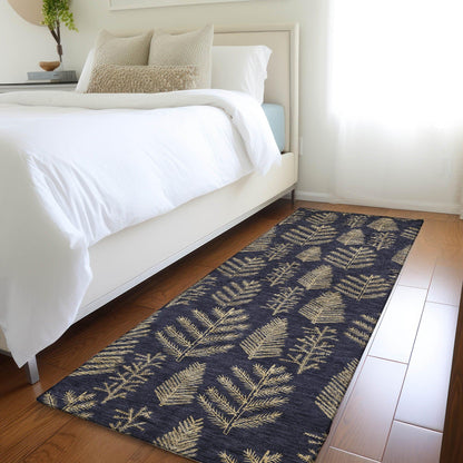 Paelius Black Washable Indoor-Outdoor Rug