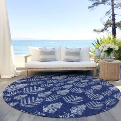 Paelius Blue Washable Indoor-Outdoor Rug
