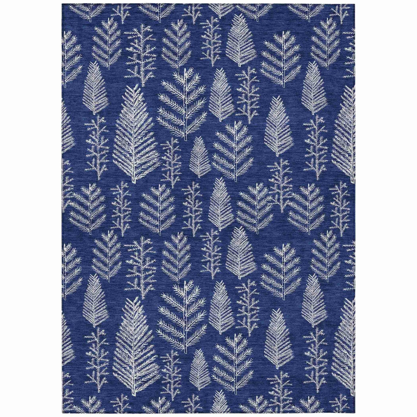 Paelius Blue Washable Indoor-Outdoor Rug