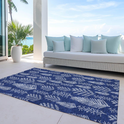 Paelius Blue Washable Indoor-Outdoor Rug