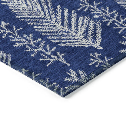 Paelius Blue Washable Indoor-Outdoor Rug