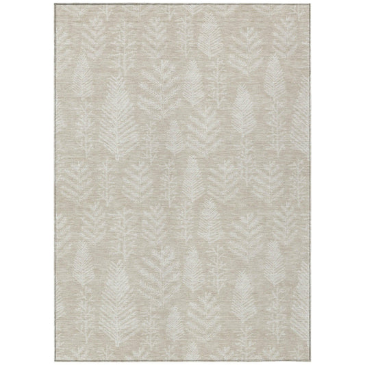 Paelius Brown Washable Indoor-Outdoor Rug