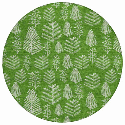 Paelius Green Washable Indoor-Outdoor Rug