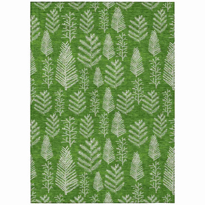 Paelius Green Washable Indoor-Outdoor Rug