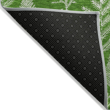 Paelius Green Washable Indoor-Outdoor Rug